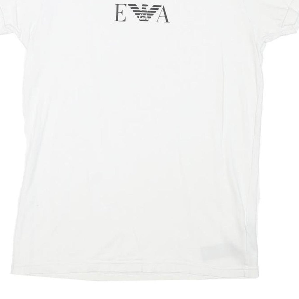 EMPORIO ARMANI Mens White S Short Sleeve Crew Neck Cotton Blend T-Shirt