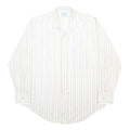 KENTFIELD Mens White & Beige Striped Cotton Blend Shirt L Casual Smart Urban