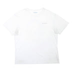 COLUMBIA Mens White & Grey Graphic T-Shirt L Short Sleeve Crew Neck Casual