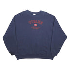 NFL Mens Navy Blue Titans Crew Neck 2XL Cotton Blend Sweatshirt Sportswear