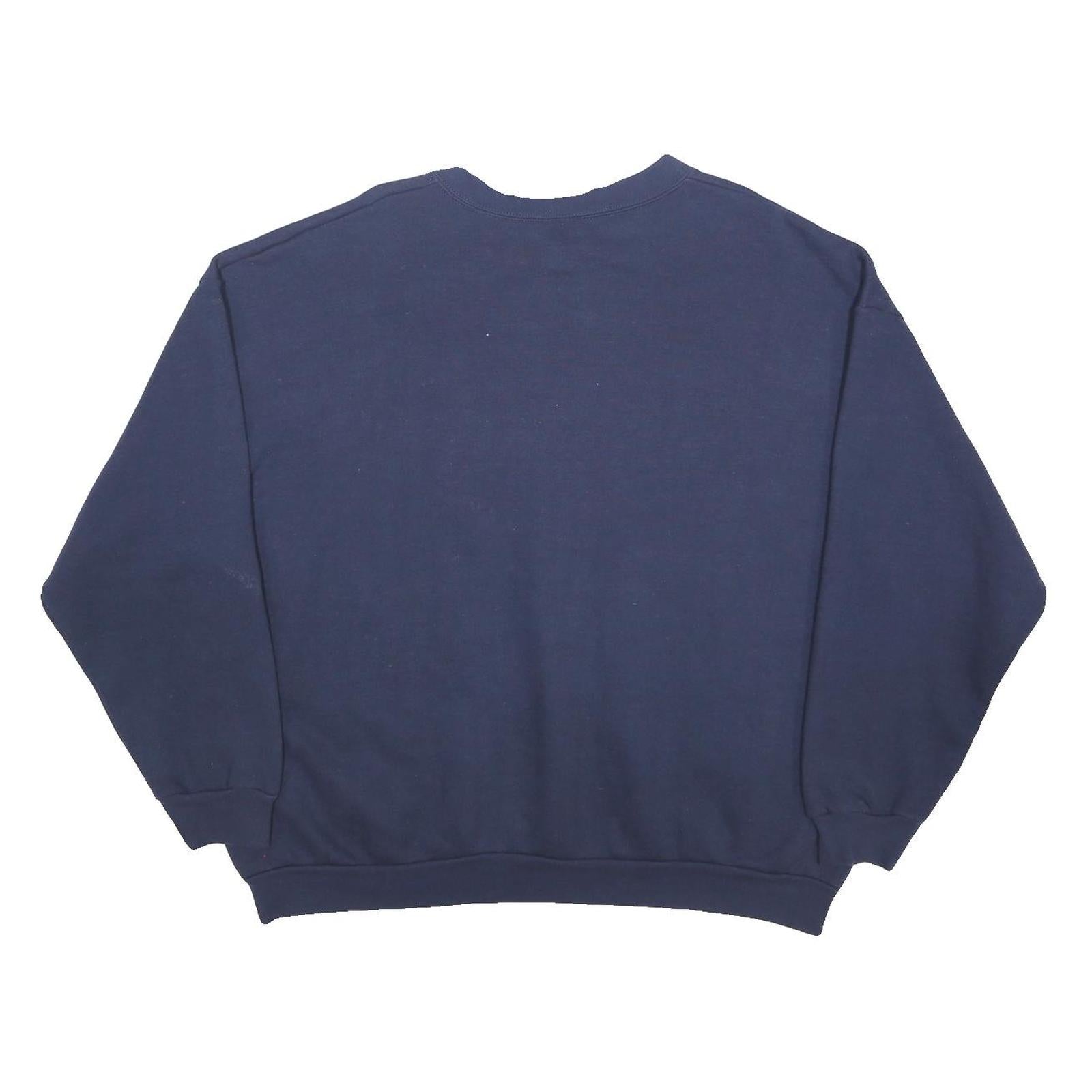 NFL Mens Navy Blue Titans Crew Neck 2XL Cotton Blend Sweatshirt Sportswear