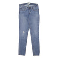 LEVI'S 711 Womens Blue Slim Skinny Denim Cotton Blend Light W28 L32 Zip Closure