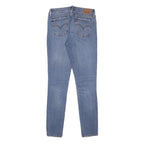 LEVI'S 711 Womens Blue Slim Skinny Denim Cotton Blend Light W28 L32 Zip Closure