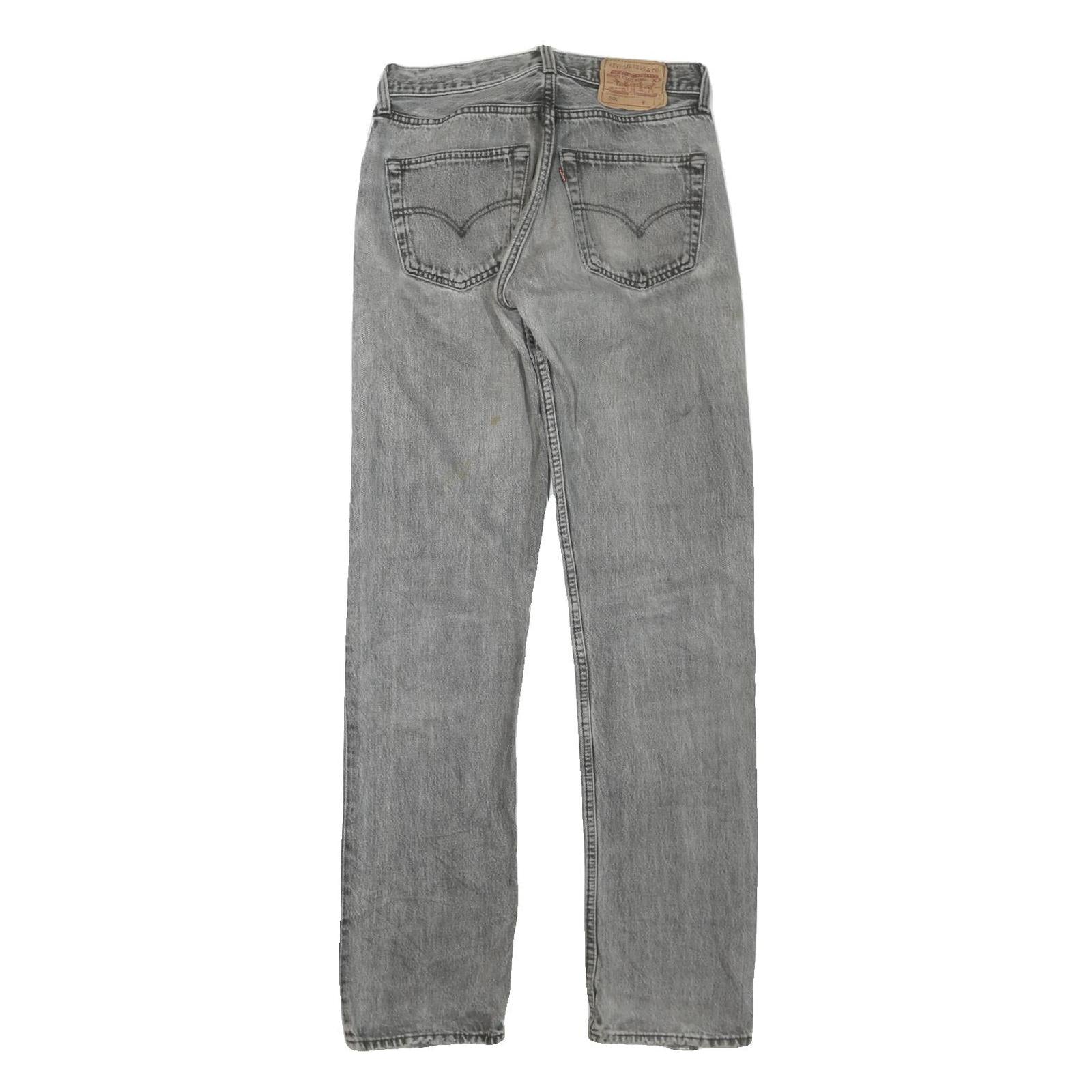 LEVI'S 501 Womens Jeans Regular Straight Denim Stone Wash W30 L34 Classic Fit