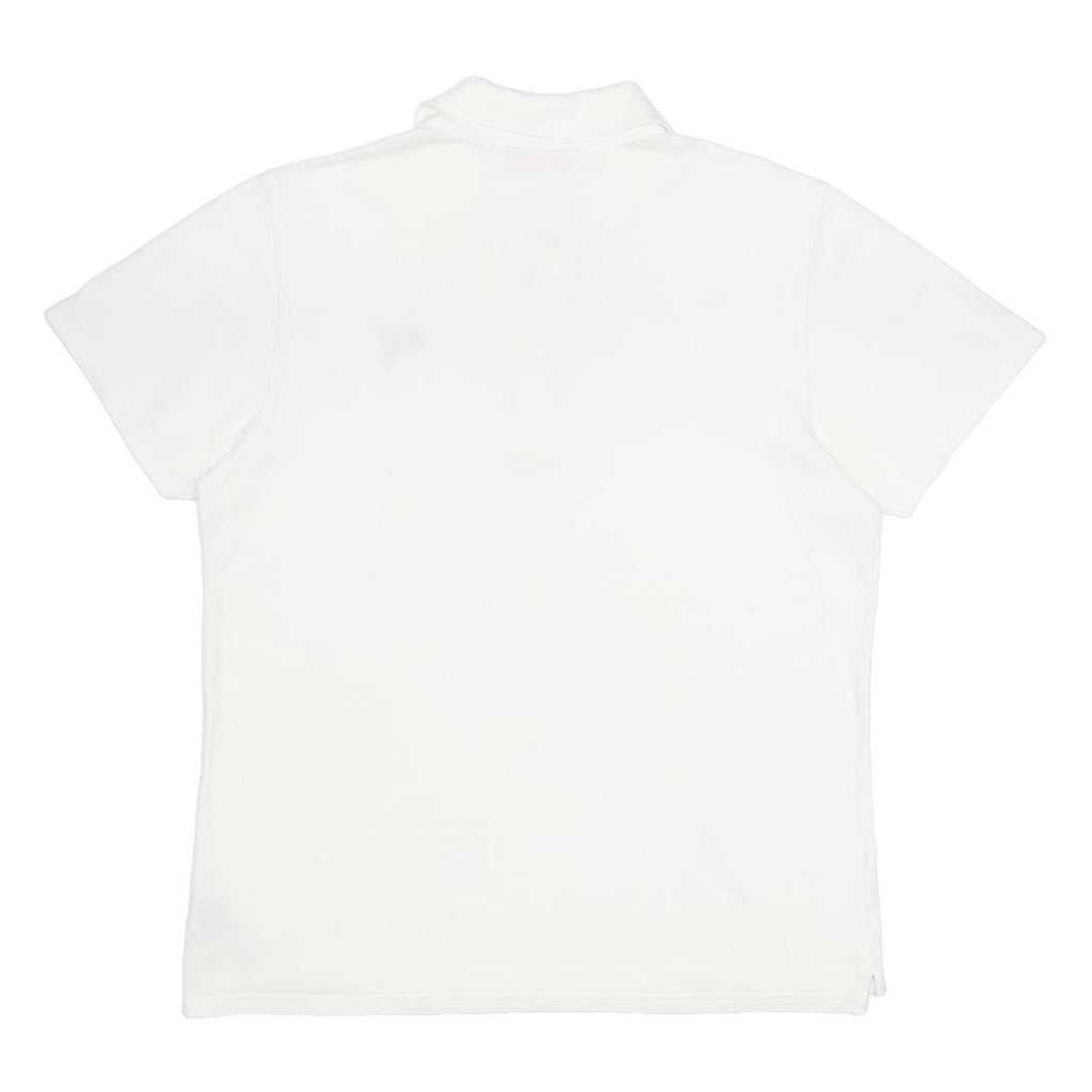 PUMA Mens White Short Sleeve Polo Shirt L Cotton Basic Casual Golf