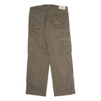 X & MORE Mens Cotton Blend Beige Relaxed Cargo Trousers W34 L30 Utility Pockets