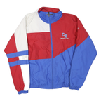 HOLLOWAY Mens Red White & Blue Zip Jacket M Polyester Blend Colourblock