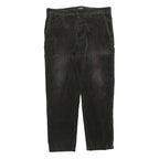 CARHARTT Mens Cotton Blend Black Regular Fit Straight Leg Trousers W34 L28