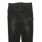 CARHARTT Mens Cotton Blend Black Regular Fit Straight Leg Trousers W34 L28