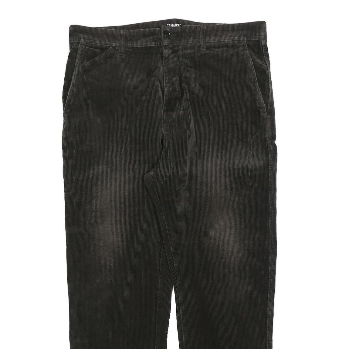 CARHARTT Mens Cotton Blend Black Regular Fit Straight Leg Trousers W34 L28