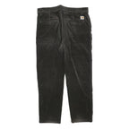 CARHARTT Mens Cotton Blend Black Regular Fit Straight Leg Trousers W34 L28