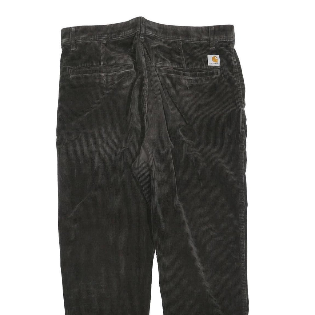 CARHARTT Mens Cotton Blend Black Regular Fit Straight Leg Trousers W34 L28