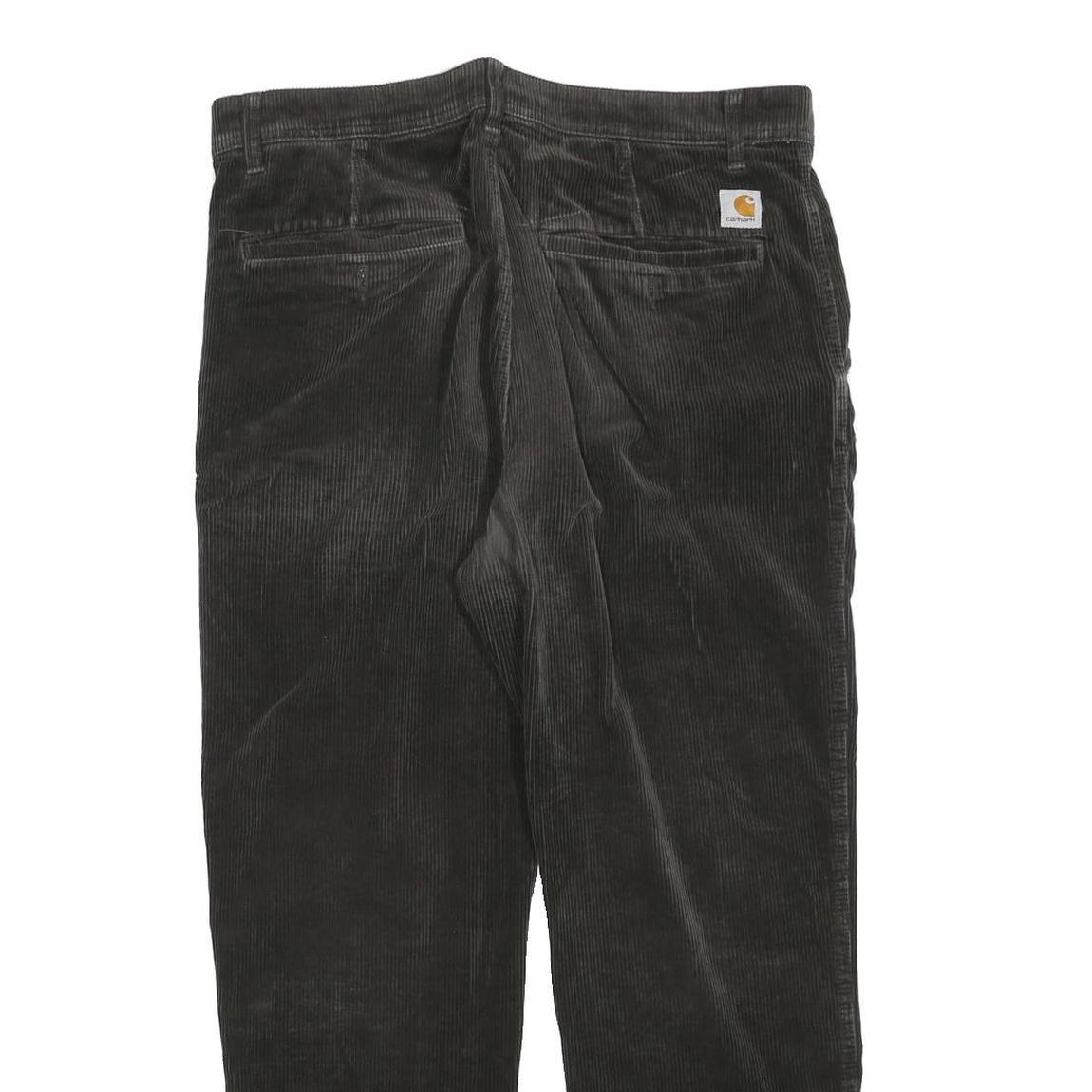 CARHARTT Mens Cotton Blend Black Regular Fit Straight Leg Trousers W34 L28