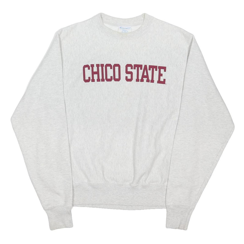 CHAMPION REVERSE WEAVE Mens Grey Chico State Crew Neck M Cotton Blend Sweatshirt