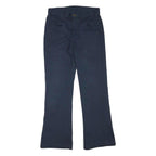 LEE Womens Polyester Blend Navy Regular Fit Flared Trousers W28 L29 Comfortable