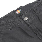 DICKIES Mens Cotton Black Regular Cargo Trousers W34 L30 Workwear Utility Zip