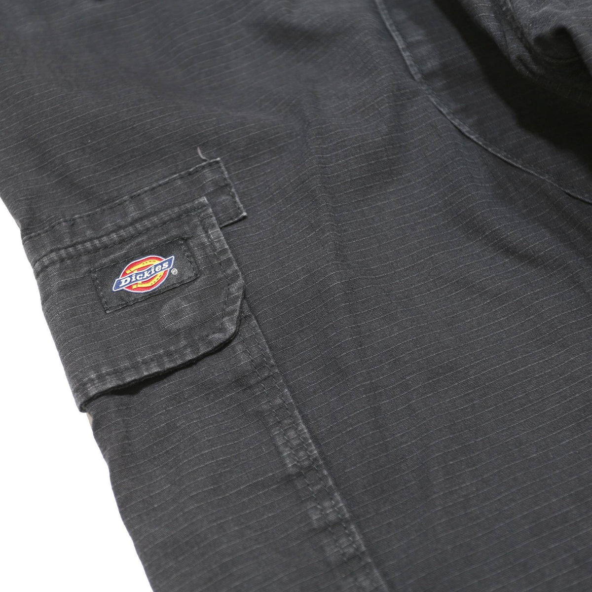 DICKIES Mens Cotton Black Regular Cargo Trousers W34 L30 Workwear Utility Zip