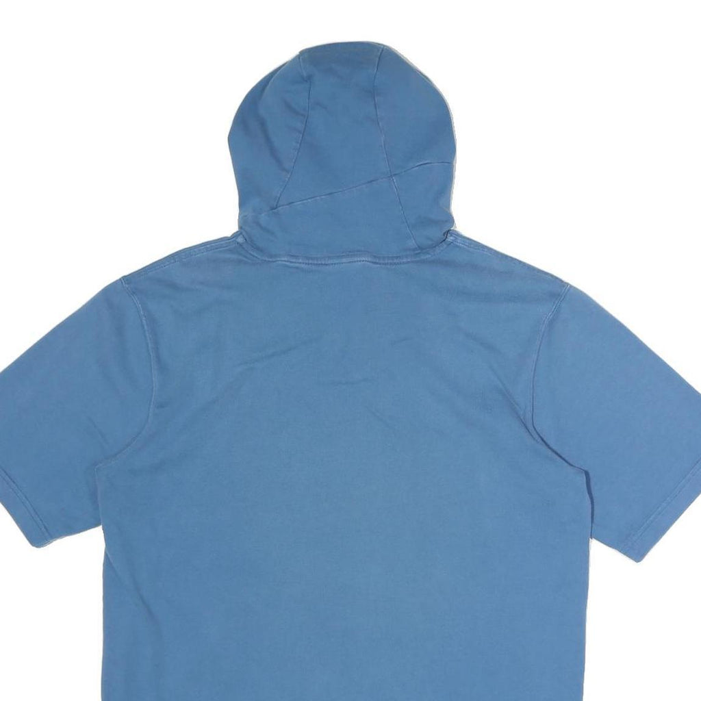 NIKE Mens Blue Cotton Blend Hoodie M Short Sleeve Pullover Nike Air Print