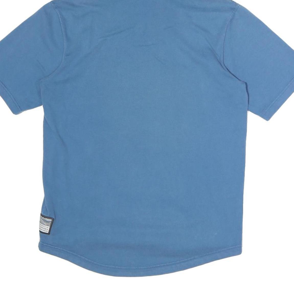 NIKE Mens Blue Cotton Blend Hoodie M Short Sleeve Pullover Nike Air Print