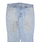 CARHARTT Mens Relaxed Blue Denim Jeans W44 L30 Workwear Zip Closure