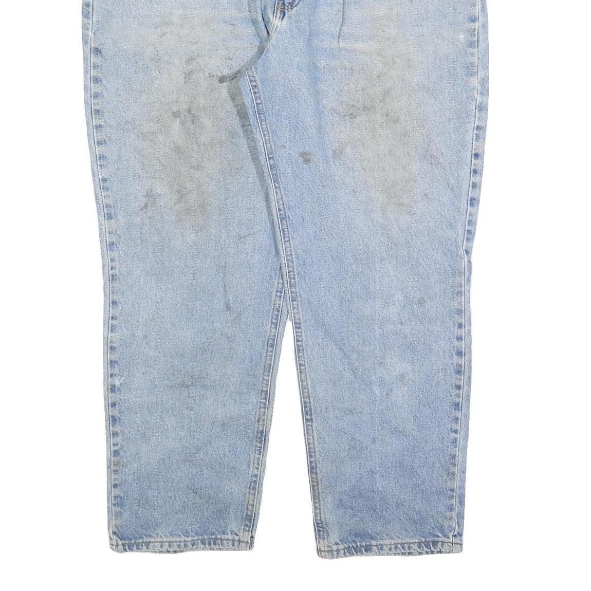 CARHARTT Mens Relaxed Blue Denim Jeans W44 L30 Workwear Zip Closure