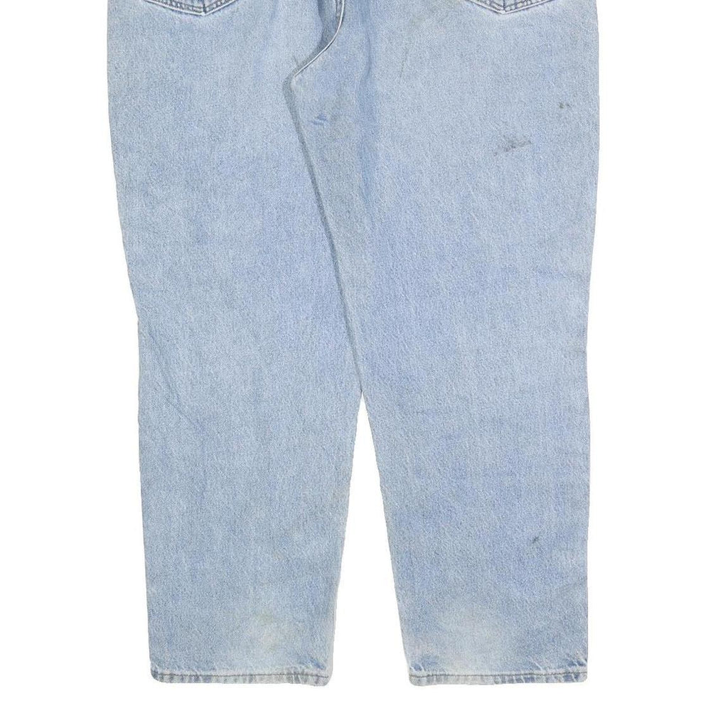 CARHARTT Mens Relaxed Blue Denim Jeans W44 L30 Workwear Zip Closure