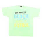 SCREEN STARS BEST Mens Green Zimmyville Beach Party Patrol Graphic T-Shirt XL