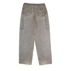 DICKIES Mens Grey Regular Fit Straight Denim Jeans W36 L33 Work Wear Zip Cargo