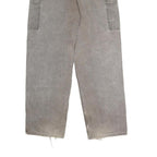 DICKIES Mens Grey Regular Fit Straight Denim Jeans W36 L33 Work Wear Zip Cargo