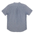 LEVI'S Mens Blue Plain Casual Button Short Sleeve Shirt L Relaxed Fit Cotton