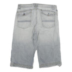 ALCW Mens Denim Blue Casual Shorts 3XL W37 Cotton Blend Relaxed Fit