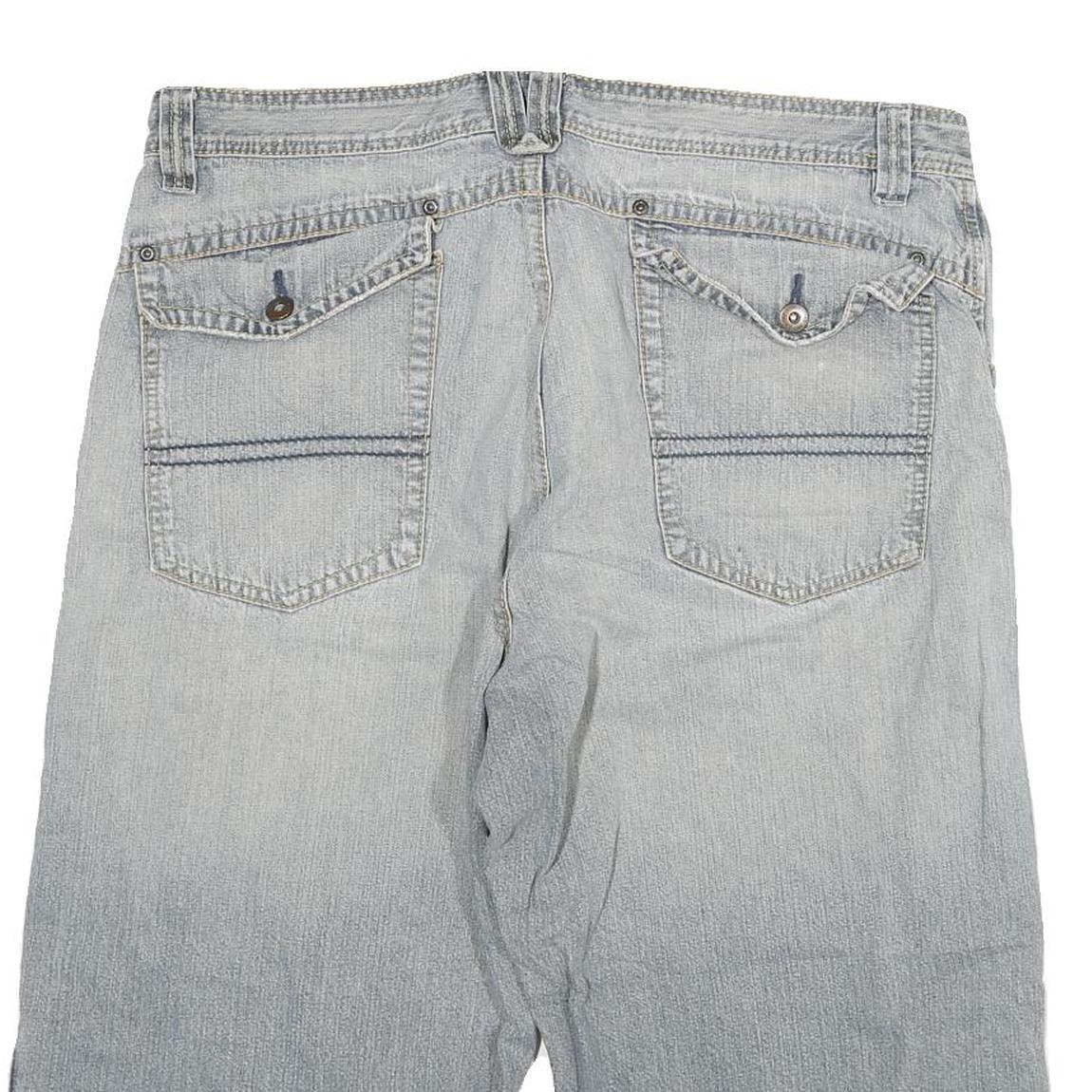 ALCW Mens Denim Blue Casual Shorts 3XL W37 Cotton Blend Relaxed Fit