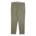 LEVI'S Mens Cotton Blend Khaki Slim Straight Trousers W34 L29 Casual Zip Closure