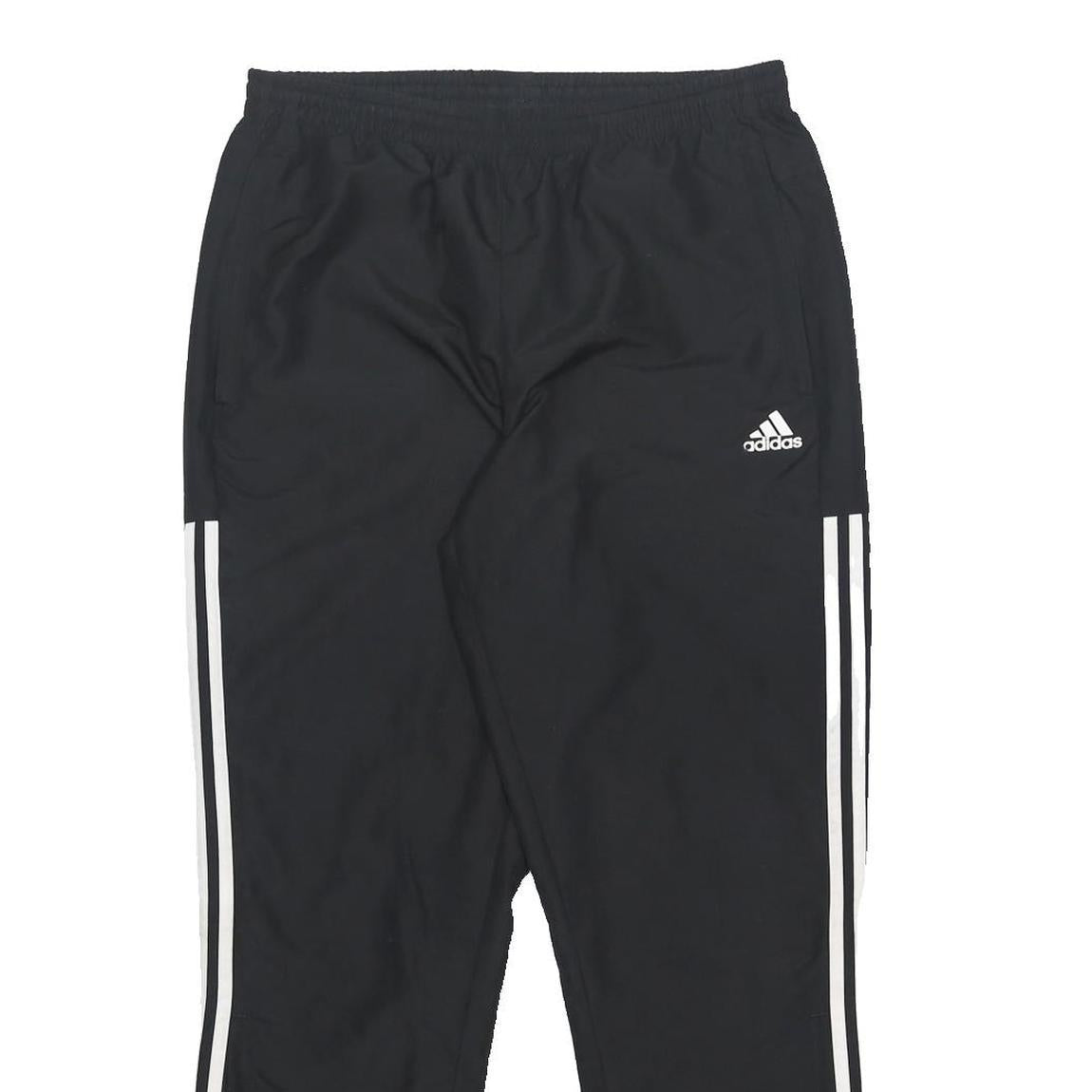ADIDAS Mens Joggers Black & White Slim Tapered M W30 L28 Sports Casual Wear