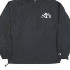 CHAMPION Mens Black Hooded Zip Jacket M Polyester Blend Plain Casual Sportswear