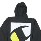 CHAMPION Mens Black Hooded Zip Jacket M Polyester Blend Plain Casual Sportswear