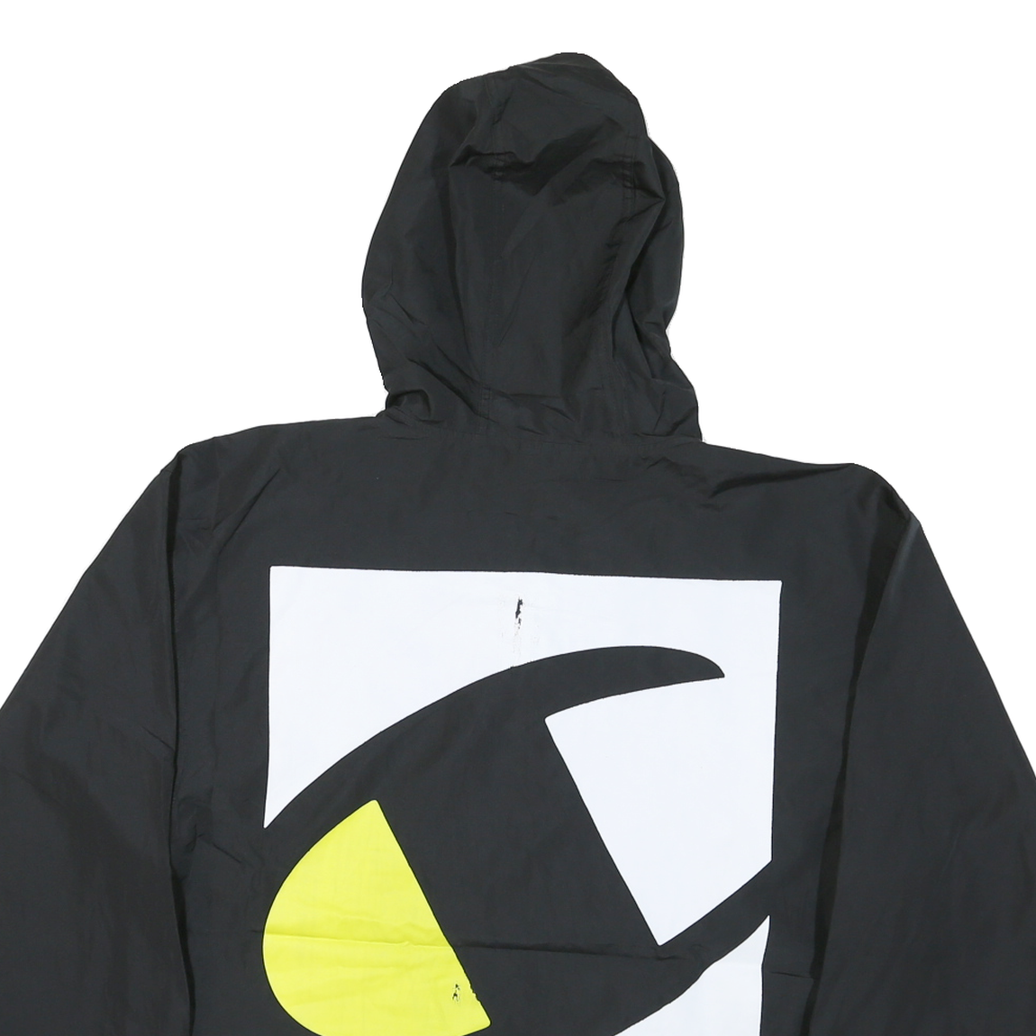 CHAMPION Mens Black Hooded Zip Jacket M Polyester Blend Plain Casual Sportswear