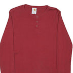 CARHARTT Womens Red Plain Cotton Jumper Crew Neck Rib Knit Size S Lightweight