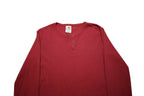 CARHARTT Womens Red Plain Cotton Jumper Crew Neck Rib Knit Size S Lightweight