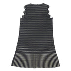 TED BAKER Womens Black & Cream Sleeveless Day Dress Polyester Blend M Ruffle