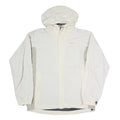 TIMBERLAND Mens White & Light Grey Zip Jacket L Polyester Blend Outdoor Hooded