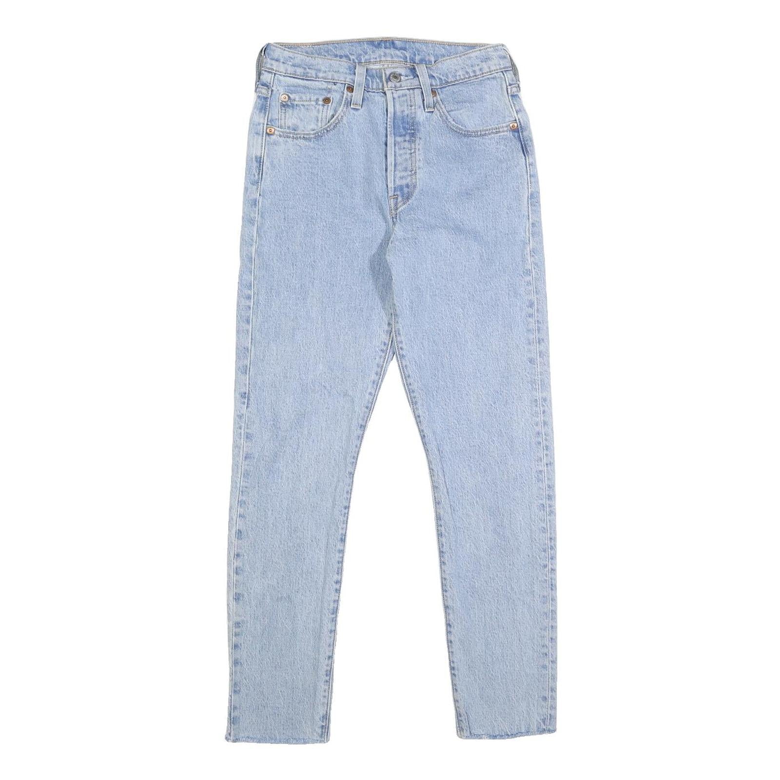 LEVI'S 501S Womens Slim Light Denim Jeans W24 L28 Classic Button Fly