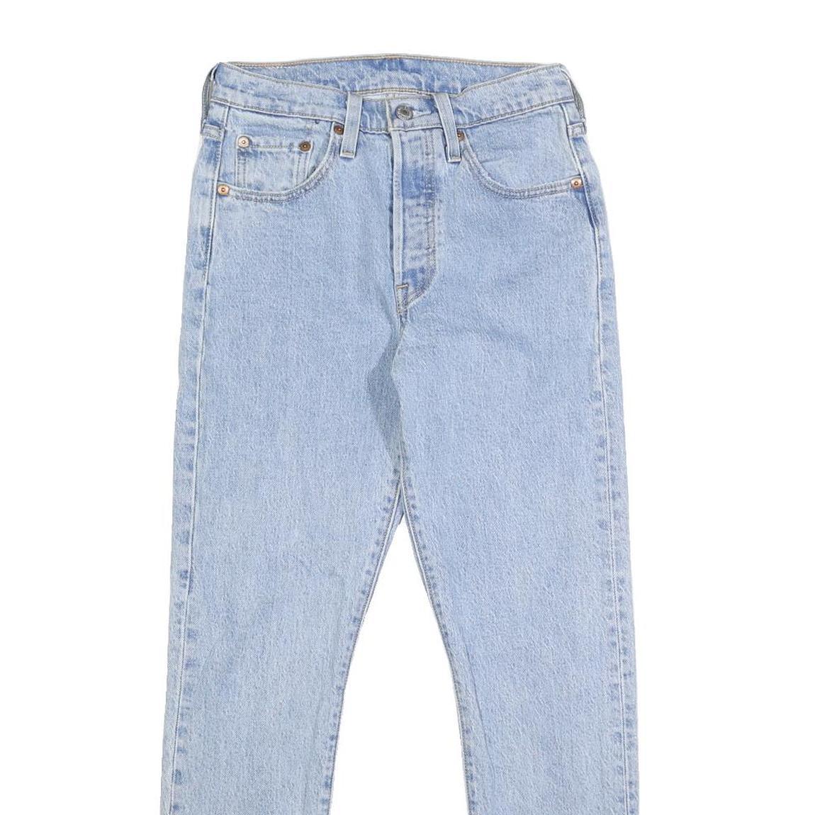 LEVI'S 501S Womens Slim Light Denim Jeans W24 L28 Classic Button Fly