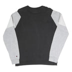 CHAMPION Mens Black & Grey Crew Neck S Cotton Blend Sweatshirt Logo Script