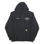 CARHARTT Mens Black Truss Tek Logo Pullover Hoodie L Cotton Blend Workwear