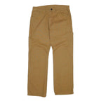 DICKIES Mens Cotton Beige Regular Fit Straight Leg Trousers W34 L31 Workwear
