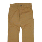 DICKIES Mens Cotton Beige Regular Fit Straight Leg Trousers W34 L31 Workwear