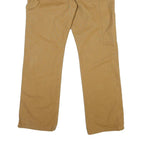 DICKIES Mens Cotton Beige Regular Fit Straight Leg Trousers W34 L31 Workwear