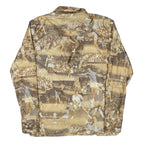 BARRISTER Mens Brown Printed Polyester Blend Shirt M Retro Tennis Design