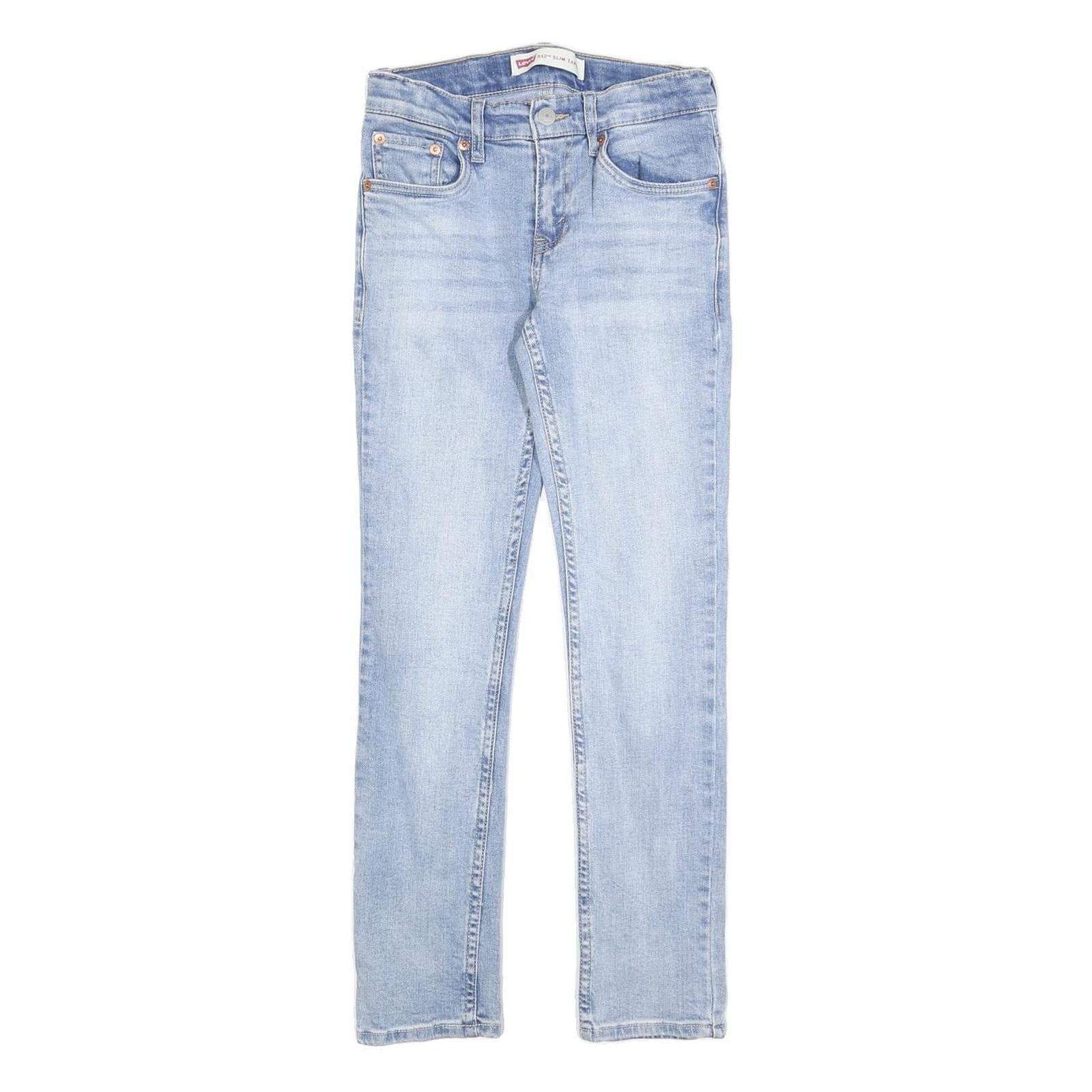LEVI'S 512 Tapered Girls Jeans Blue Slim Denim Light W25 L27 Stylish Cotton